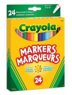 CRAYOLA - 24 MARQUEURS TRAIT FIN COLOSSAL